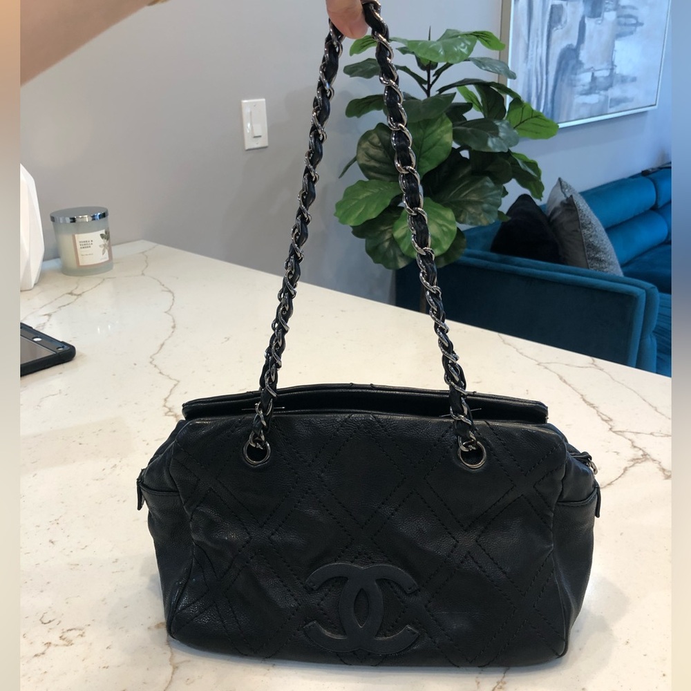 Chanel calf leather Boston bag